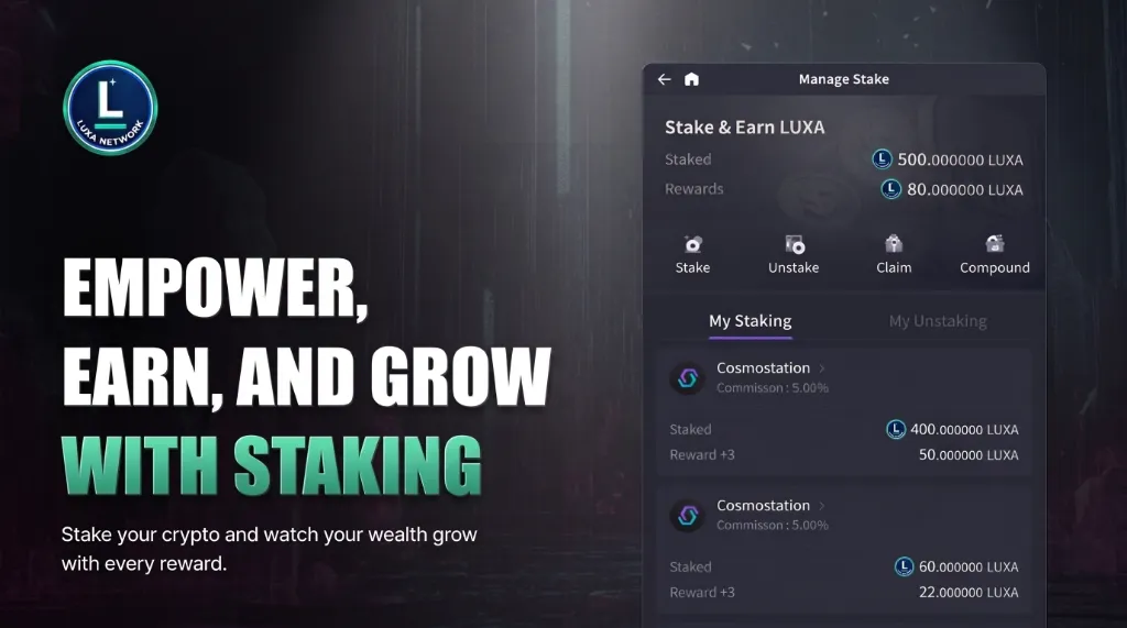 Cosmostation Staking Interface — LUXA Network