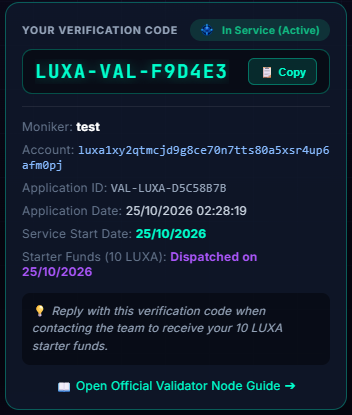 Stage 4: In Service Active Node Status Card in Telegram Mini-App